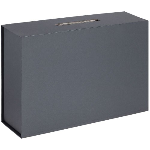 Коробка Case, подарочная, темно-серебристая