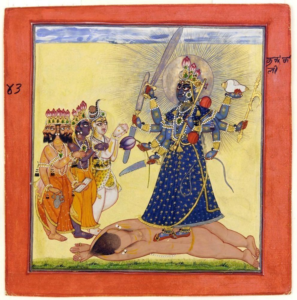 Goddess_Bhadrakali_Worshipped_by_the_Gods-_from_a_tantric_Devi_series.jpg